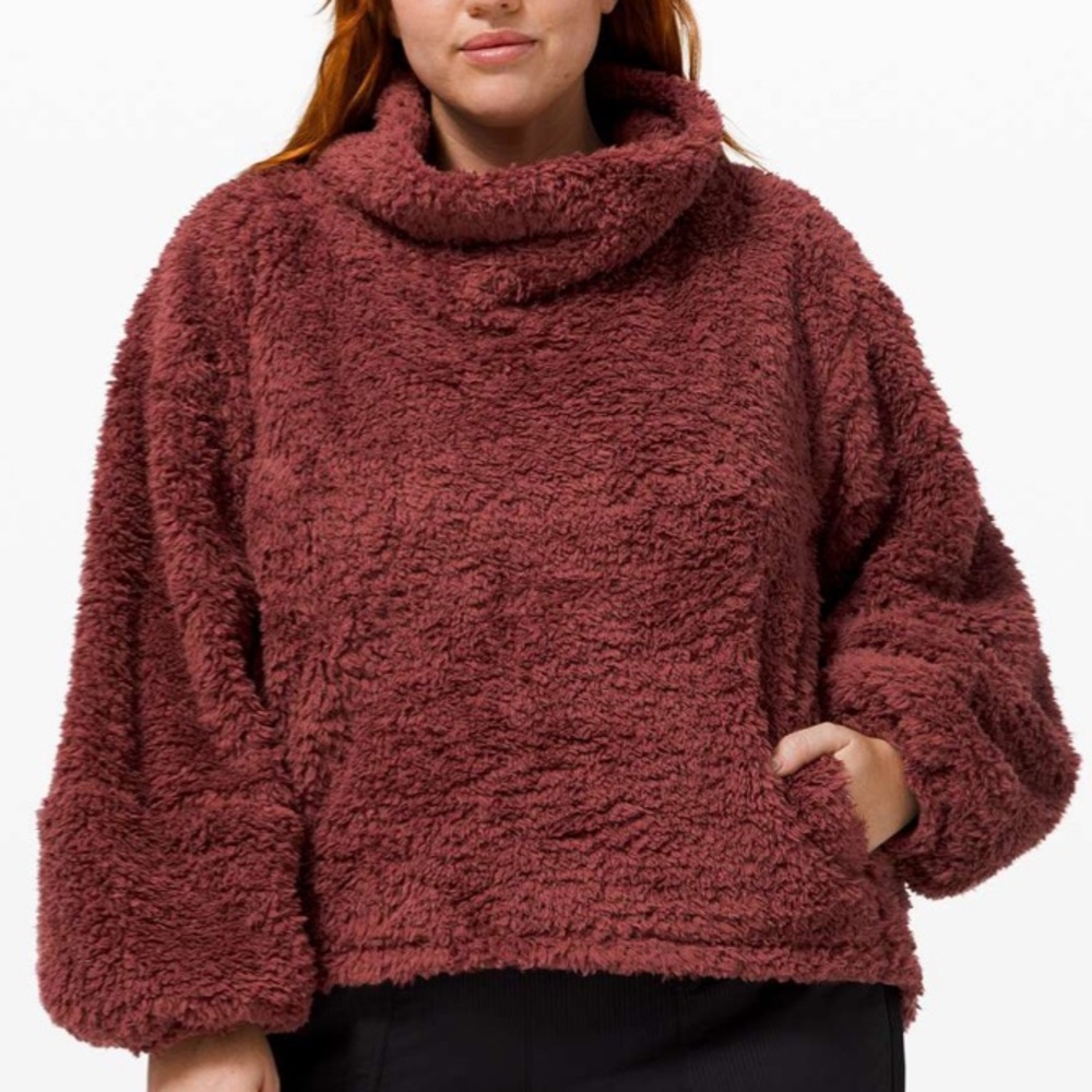 Lululemon Warm Restore Sherpa Pullover in Savannah